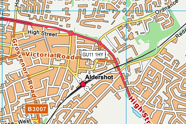 GU11 1HY map - OS VectorMap District (Ordnance Survey) GU11 1HY map - OS VectorMap District (Ordnance Survey)