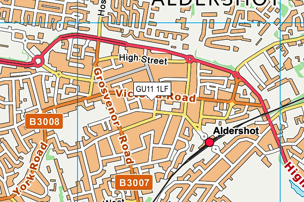 GU11 1LF map - OS VectorMap District (Ordnance Survey) GU11 1LF map - OS VectorMap District (Ordnance Survey)