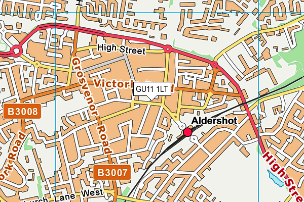 GU11 1LT map - OS VectorMap District (Ordnance Survey) GU11 1LT map - OS VectorMap District (Ordnance Survey)
