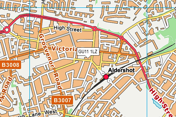 GU11 1LZ map - OS VectorMap District (Ordnance Survey) GU11 1LZ map - OS VectorMap District (Ordnance Survey)