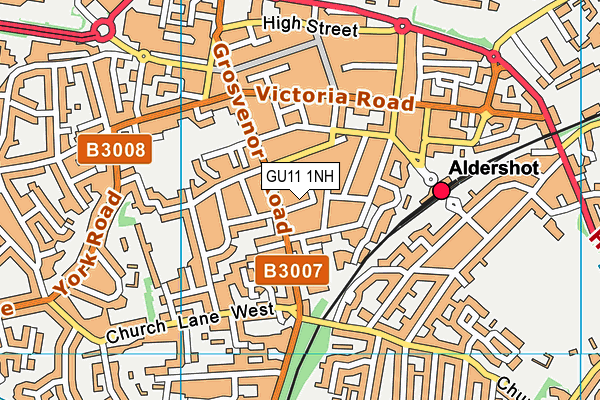 GU11 1NH map - OS VectorMap District (Ordnance Survey) GU11 1NH map - OS VectorMap District (Ordnance Survey)