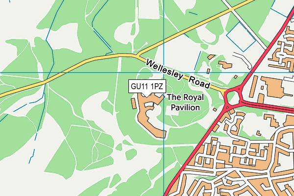 GU11 1PZ map - OS VectorMap District (Ordnance Survey) GU11 1PZ map - OS VectorMap District (Ordnance Survey)