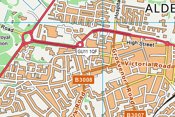 GU11 1QF map - OS VectorMap District (Ordnance Survey) GU11 1QF map - OS VectorMap District (Ordnance Survey)