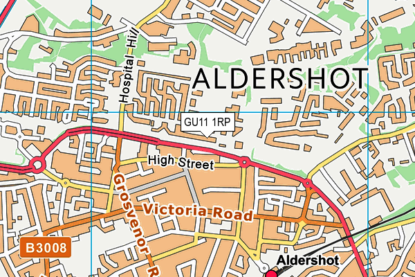 GU11 1RP map - OS VectorMap District (Ordnance Survey)