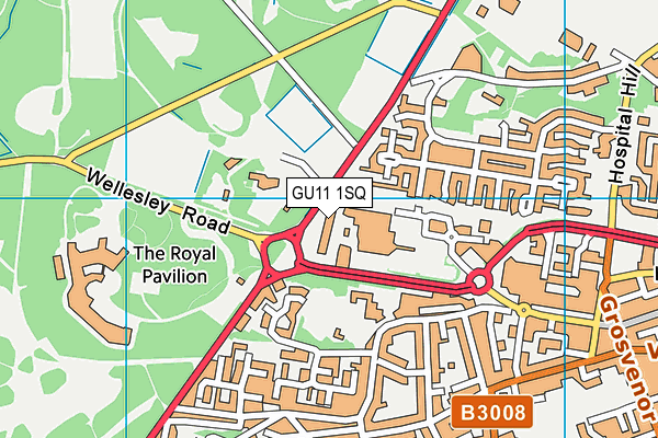 GU11 1SQ map - OS VectorMap District (Ordnance Survey) GU11 1SQ map - OS VectorMap District (Ordnance Survey)