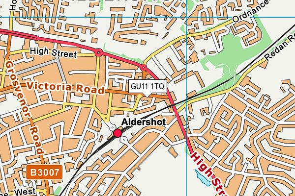 GU11 1TQ map - OS VectorMap District (Ordnance Survey) GU11 1TQ map - OS VectorMap District (Ordnance Survey)