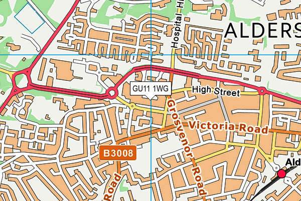 GU11 1WG map - OS VectorMap District (Ordnance Survey) GU11 1WG map - OS VectorMap District (Ordnance Survey)