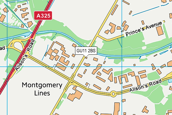 GU11 2BS map - OS VectorMap District (Ordnance Survey) GU11 2BS map - OS VectorMap District (Ordnance Survey)