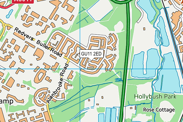 GU11 2ED map - OS VectorMap District (Ordnance Survey) GU11 2ED map - OS VectorMap District (Ordnance Survey)