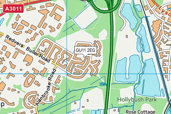 GU11 2EG map - OS VectorMap District (Ordnance Survey) GU11 2EG map - OS VectorMap District (Ordnance Survey)