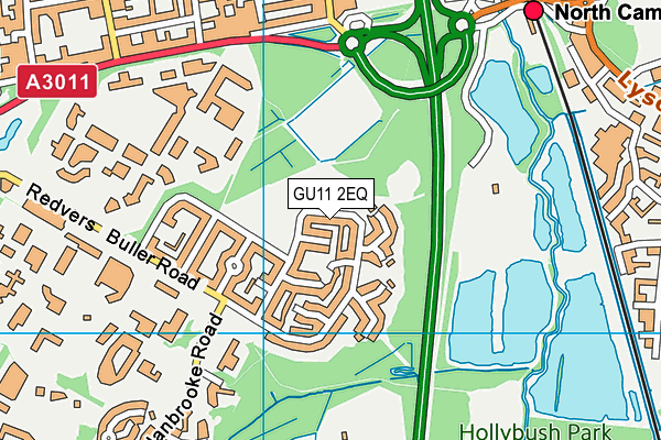 GU11 2EQ map - OS VectorMap District (Ordnance Survey) GU11 2EQ map - OS VectorMap District (Ordnance Survey)