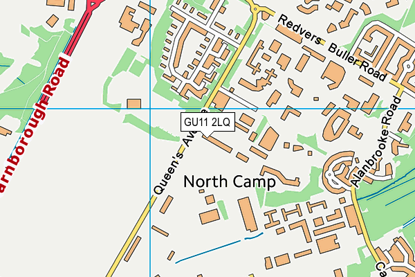 GU11 2LQ map - OS VectorMap District (Ordnance Survey) GU11 2LQ map - OS VectorMap District (Ordnance Survey)