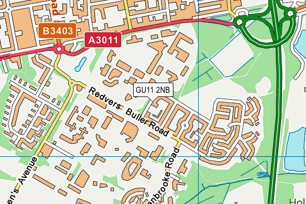 GU11 2NB map - OS VectorMap District (Ordnance Survey) GU11 2NB map - OS VectorMap District (Ordnance Survey)