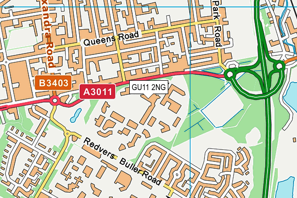 GU11 2NG map - OS VectorMap District (Ordnance Survey) GU11 2NG map - OS VectorMap District (Ordnance Survey)