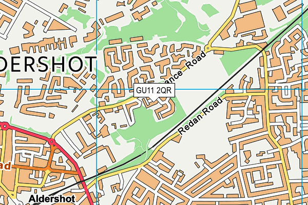 GU11 2QR map - OS VectorMap District (Ordnance Survey) GU11 2QR map - OS VectorMap District (Ordnance Survey)