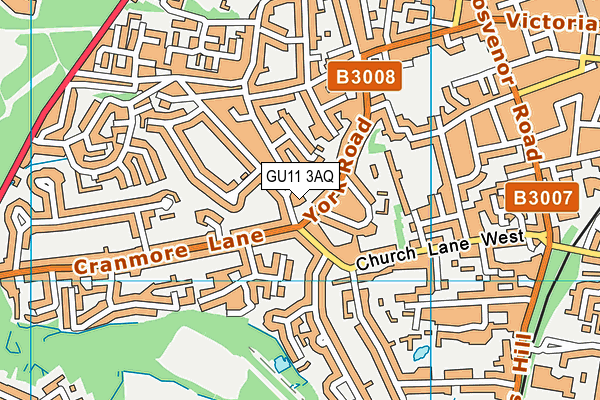 GU11 3AQ map - OS VectorMap District (Ordnance Survey) GU11 3AQ map - OS VectorMap District (Ordnance Survey)