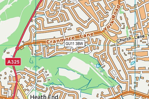 GU11 3BW map - OS VectorMap District (Ordnance Survey) GU11 3BW map - OS VectorMap District (Ordnance Survey)