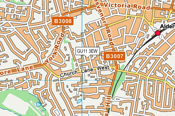 GU11 3EW map - OS VectorMap District (Ordnance Survey) GU11 3EW map - OS VectorMap District (Ordnance Survey)