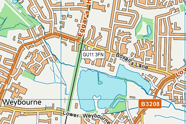 GU11 3FN map - OS VectorMap District (Ordnance Survey) GU11 3FN map - OS VectorMap District (Ordnance Survey)