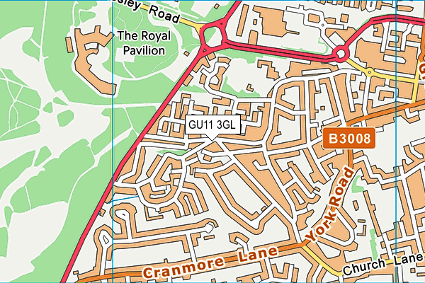 GU11 3GL map - OS VectorMap District (Ordnance Survey) GU11 3GL map - OS VectorMap District (Ordnance Survey)