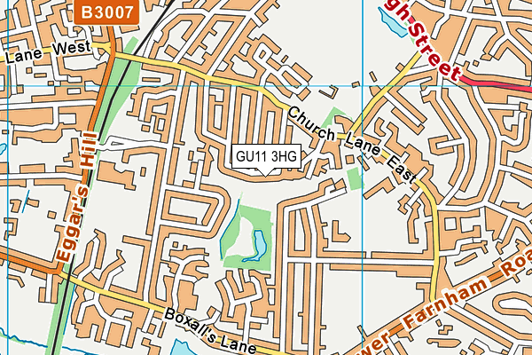 GU11 3HG map - OS VectorMap District (Ordnance Survey) GU11 3HG map - OS VectorMap District (Ordnance Survey)
