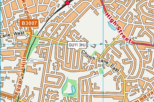 GU11 3HJ map - OS VectorMap District (Ordnance Survey) GU11 3HJ map - OS VectorMap District (Ordnance Survey)