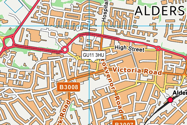 GU11 3HU map - OS VectorMap District (Ordnance Survey) GU11 3HU map - OS VectorMap District (Ordnance Survey)