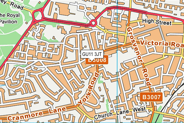 GU11 3JT map - OS VectorMap District (Ordnance Survey) GU11 3JT map - OS VectorMap District (Ordnance Survey)