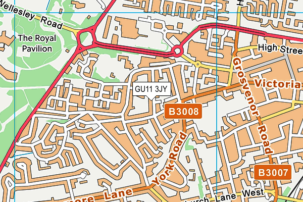 GU11 3JY map - OS VectorMap District (Ordnance Survey) GU11 3JY map - OS VectorMap District (Ordnance Survey)