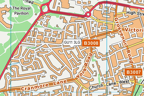 GU11 3LG map - OS VectorMap District (Ordnance Survey) GU11 3LG map - OS VectorMap District (Ordnance Survey)