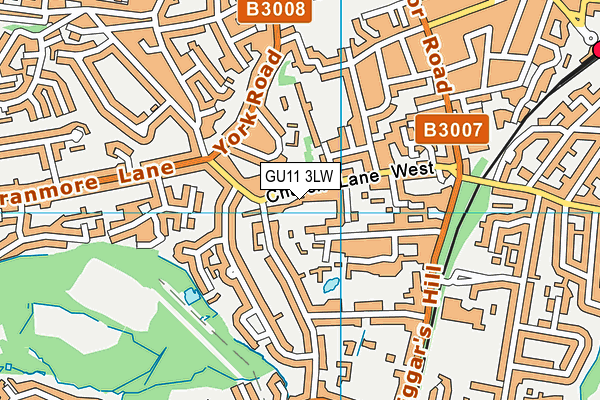 GU11 3LW map - OS VectorMap District (Ordnance Survey) GU11 3LW map - OS VectorMap District (Ordnance Survey)