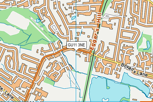 GU11 3NE map - OS VectorMap District (Ordnance Survey) GU11 3NE map - OS VectorMap District (Ordnance Survey)