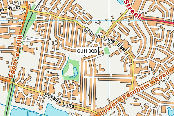 GU11 3QB map - OS VectorMap District (Ordnance Survey) GU11 3QB map - OS VectorMap District (Ordnance Survey)