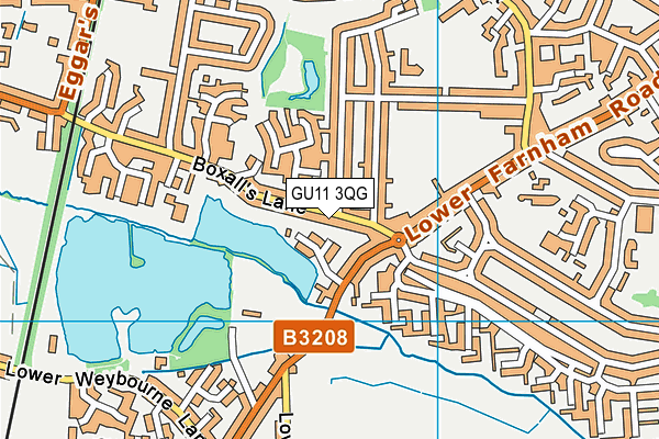 GU11 3QG map - OS VectorMap District (Ordnance Survey) GU11 3QG map - OS VectorMap District (Ordnance Survey)