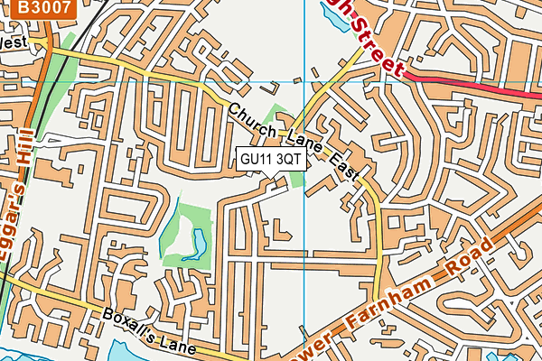 GU11 3QT map - OS VectorMap District (Ordnance Survey) GU11 3QT map - OS VectorMap District (Ordnance Survey)