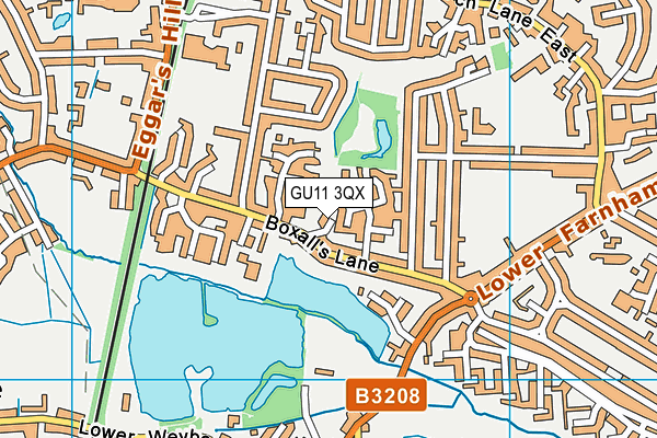 GU11 3QX map - OS VectorMap District (Ordnance Survey) GU11 3QX map - OS VectorMap District (Ordnance Survey)
