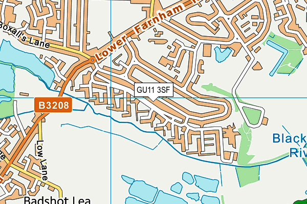 GU11 3SF map - OS VectorMap District (Ordnance Survey) GU11 3SF map - OS VectorMap District (Ordnance Survey)