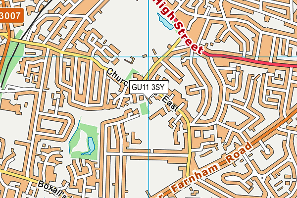 GU11 3SY map - OS VectorMap District (Ordnance Survey) GU11 3SY map - OS VectorMap District (Ordnance Survey)