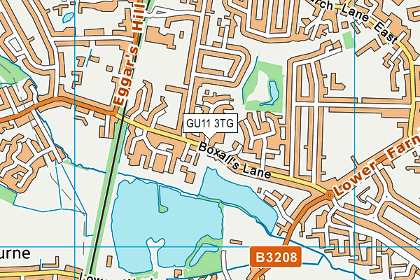 GU11 3TG map - OS VectorMap District (Ordnance Survey) GU11 3TG map - OS VectorMap District (Ordnance Survey)