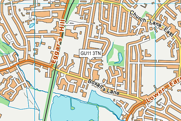 GU11 3TN map - OS VectorMap District (Ordnance Survey) GU11 3TN map - OS VectorMap District (Ordnance Survey)
