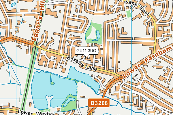 GU11 3UQ map - OS VectorMap District (Ordnance Survey) GU11 3UQ map - OS VectorMap District (Ordnance Survey)