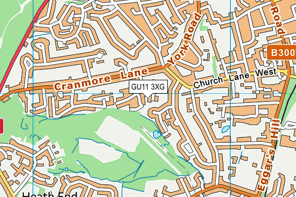 GU11 3XG map - OS VectorMap District (Ordnance Survey) GU11 3XG map - OS VectorMap District (Ordnance Survey)