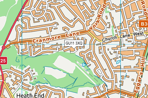 GU11 3XQ map - OS VectorMap District (Ordnance Survey) GU11 3XQ map - OS VectorMap District (Ordnance Survey)