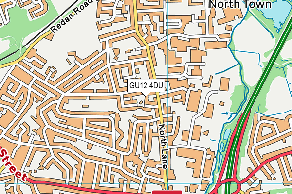 GU12 4DU map - OS VectorMap District (Ordnance Survey) GU12 4DU map - OS VectorMap District (Ordnance Survey)