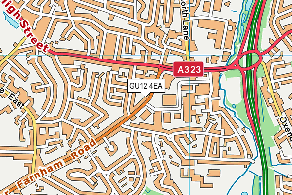 GU12 4EA map - OS VectorMap District (Ordnance Survey) GU12 4EA map - OS VectorMap District (Ordnance Survey)
