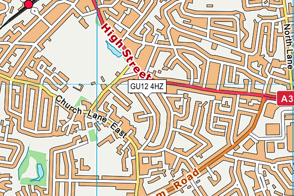 GU12 4HZ map - OS VectorMap District (Ordnance Survey) GU12 4HZ map - OS VectorMap District (Ordnance Survey)