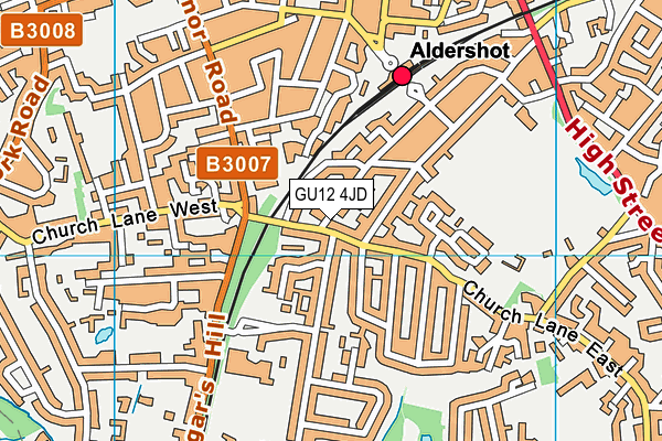 GU12 4JD map - OS VectorMap District (Ordnance Survey) GU12 4JD map - OS VectorMap District (Ordnance Survey)
