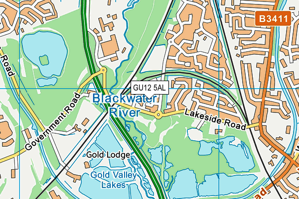 GU12 5AL map - OS VectorMap District (Ordnance Survey) GU12 5AL map - OS VectorMap District (Ordnance Survey)