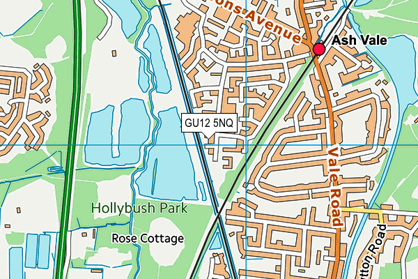 GU12 5NQ map - OS VectorMap District (Ordnance Survey) GU12 5NQ map - OS VectorMap District (Ordnance Survey)