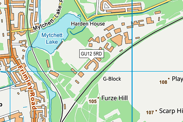 GU12 5RD map - OS VectorMap District (Ordnance Survey)